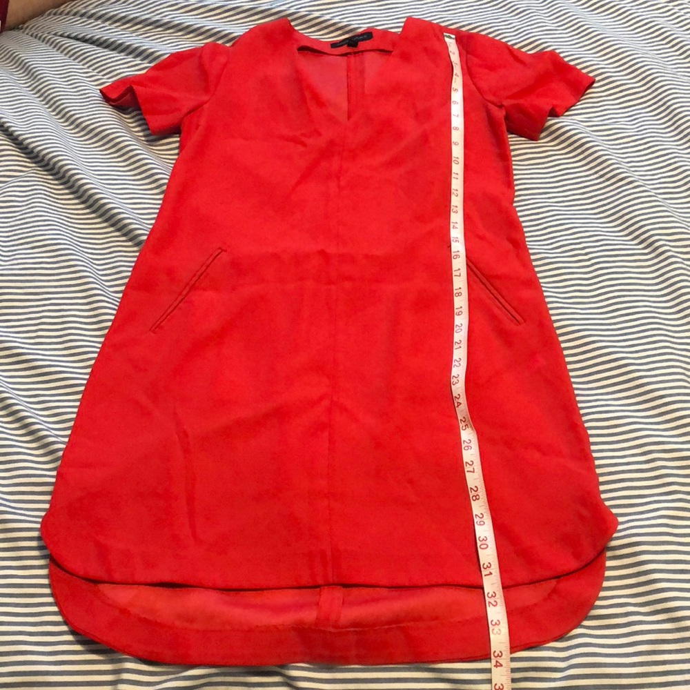 Red Short Sleeve Shift Dress from Banana Republic